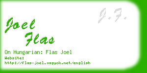 joel flas business card